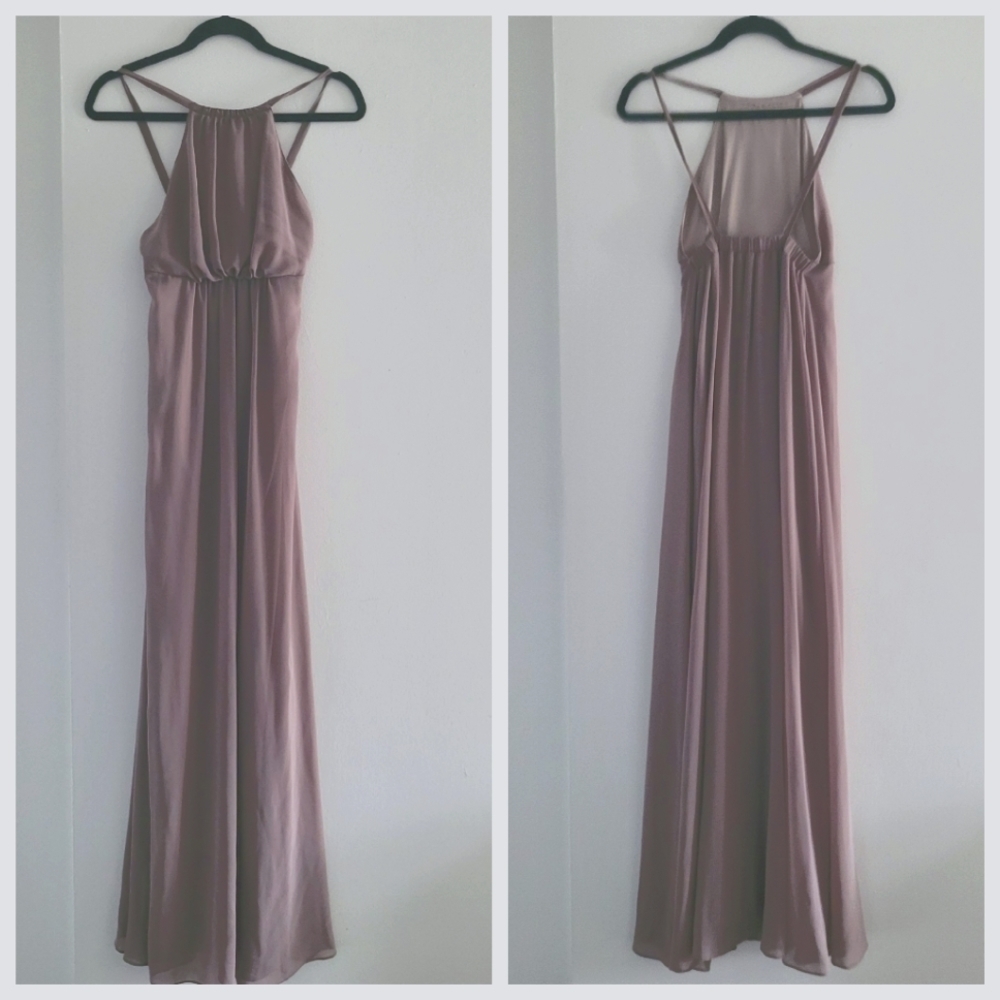 Show Me Your Mumu Amanda Dune Chiffon maxi wedding bridesmaid dress XS